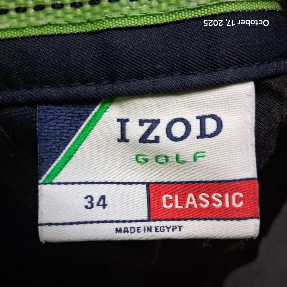IZOD Golf Shorts Men 34‎ Blue Classic Chino Summer Wear Outdoor 9